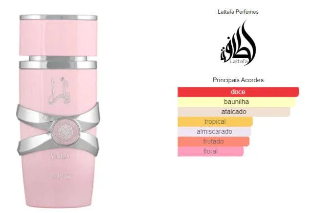 Exclusivo: Perfume Árabe Yara Lattafa (100ml) - (Leve 2 e Econmize) + Envio Grátis Hoje - Useizibr