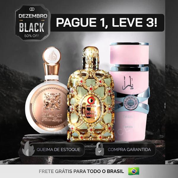 COMPRE 1 LEVE 3 - Lattafa Yara, Fakhar e Royal Amber - Oferta de Natal - 100ml Cada - Useizibr
