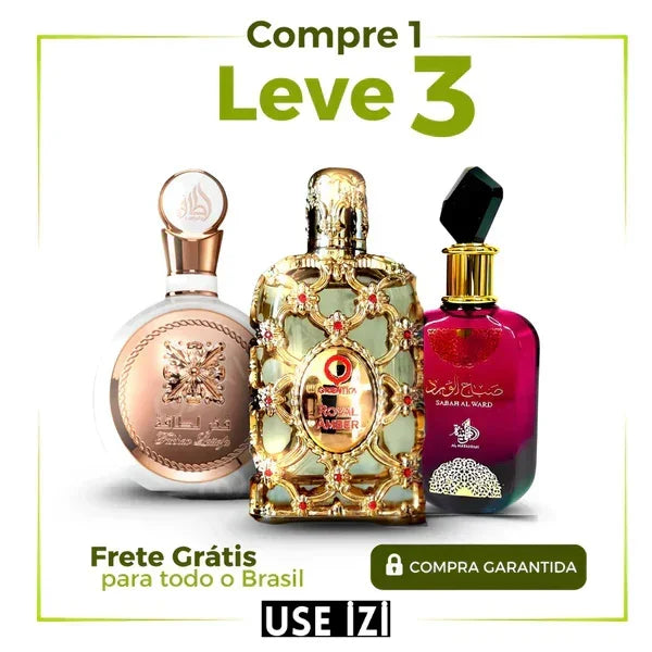 Kit COMPRE 1 LEVE 3 - Sabah Al Ward, Fakhar e Royal Amber - Promoção De Dia das Mães