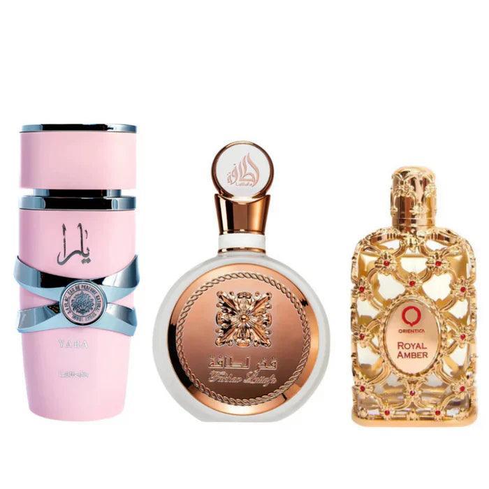 COMPRE 1 LEVE 3 - Lattafa Yara, Fakhar e Royal Amber - Oferta de Natal - 100ml Cada - Useizibr